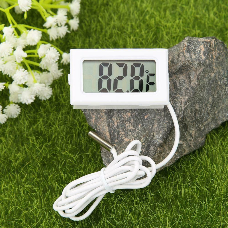 Electronic Digital Thermometer Fish Tank Temperature Measure Tool (White)