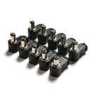 10x Right Angle 2.1x5.5mm 2.1mm DC Power Male Plug Soldering Connector Blac Hn