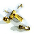4X 8mm Brass Barrel Cabinet Hinge Cylindrical Hidden Invisible Hinges FT