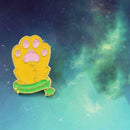 Cat Dog Claw Brooch Animal Paw Jacket Badges Backpack Ornaments (Yellow) A