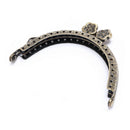 1X 8.5cm Retro Flower  Handbag Handle Metal Frame Kiss Clasp Lock Purse FrameM&E