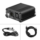 48V Phantom Power Supply USB Power Adapter for Micro Condenser Microphone