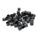 50 Pcs Black Rubber PVC Flexible Round End Cap Round 12mm Foot Cover X2A7
