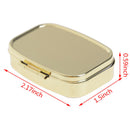 Square 2Grid Moistureproof Metal Folding Pill Case Medicine Storage Container 3C