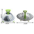 Stainless Steel Folding Steamer Steam Vegetable Basket Home Cook Tray Q7J1