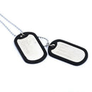 Necklace chain pendant 2 plate identity Dog Tag alloy fashion men