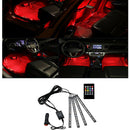 4PCS 48 LED Car Interior Atmosphere Lights Strip Wireless IR Remote Control