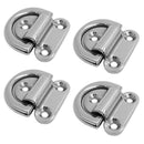 4pcs Folding Pad Eye Lashing D Ring Tie Down Anchor Point Marine Trailer