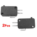 2 Pcs Electric 1NO 1NC Contacts Push Button Micro Switch Black I3F4