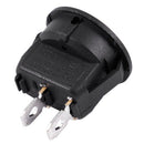 5Pcs SPST Black Button On/Off Round Rocker Switch AC 6A/250V 10A/125V