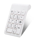2.4G Numeric Keyboard Wireless Keypad w/ Mouse for Laptop Desktop White