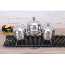3pcs Food Storage Condiment Pots Canister for Sugar Bowl Serving Tea Coffee