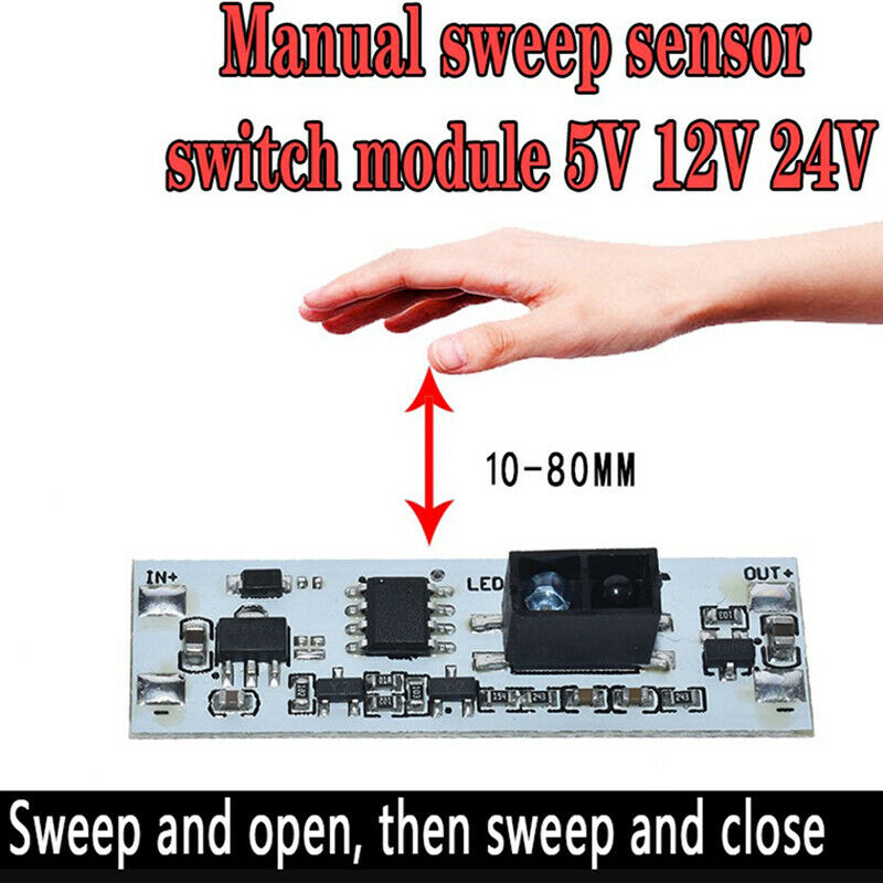 Scan Sensor Hand Sweep Switch Module 5V 12V 24V Short Distance IR  LED LighS Ew