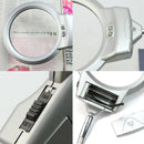 Magnifying Glass Clamp on Table Desk Lamp LED Light Magnifier Jewelry Tool Coin