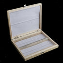 Microscope Slide Storage Wooden Box Specimen Holding 100 Pieces Storage Case
