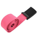 Unisex Canvas Strap Canvas Belt with Buckle (rose red)