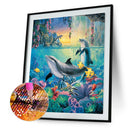 DIY 5D Diamond Painting Dolphin Full Square Drill Embroidery Craft (F329) A
