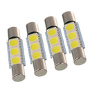4Pcsa 29mm 5050 Festoon 3SMD Car Interior Dome Map No.Plate Light Bulb Lamp