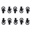 10pcs Stainless D Shape Adjustable Shackle Paracord Bracelet Buckle Black