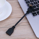 15cm 90 Degree Elbow HDMI Male Port to HDMI Female Port Extender Cable A