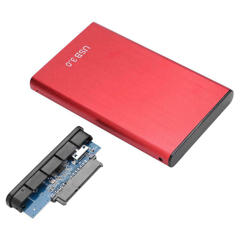 USB 3.0 Hard Disk Case External Enclosure Box for 2.5 inch HDD SSD (Red)