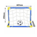 Indoor Mini Folding Football Soccer Ball Goal Post Pump Sport Net DIY Set W9P9