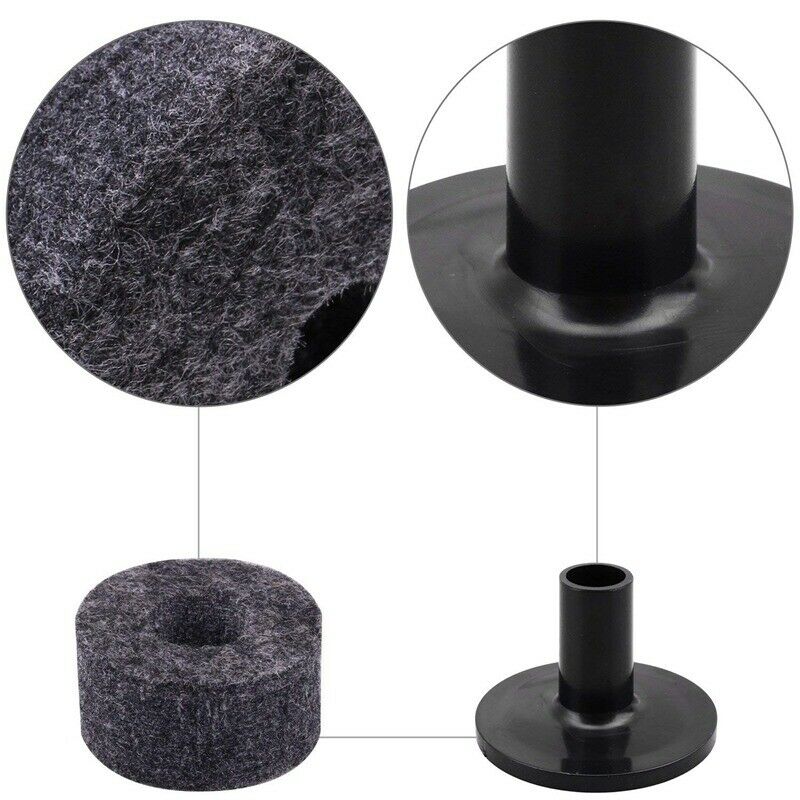 8PCS Cymbal Stand 25mm Felt Washer + 2PCS Cymbal Sleeves Replacement for Sh