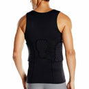 Men's Rib Protector Padded Vest Compression Shirt Training Vest with 3-Pad fN6O8