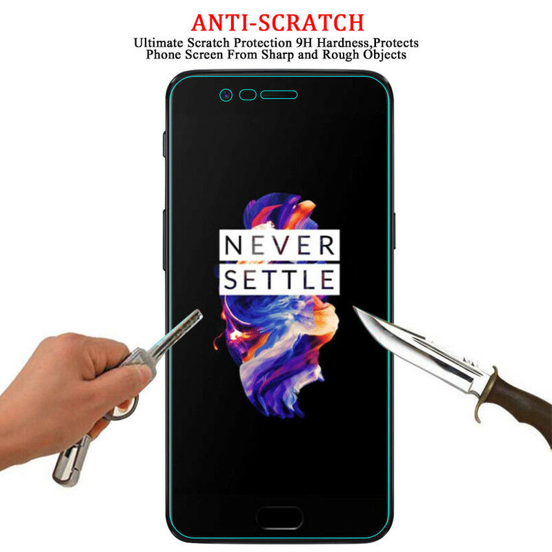 2pcs 9H Premium Clear Tempered Glass Screen Protector Guard Film For One Plus 5T