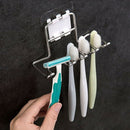 Stainless Steel Toothbrush Holder Shaver Storage Rack Shelf Bathroom Organize 3C