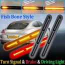2* 60LED Car Universal LED Light Bar Brake Flowing Turn Signal Stop Tail Strip