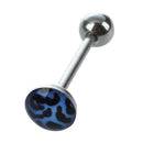 10 Animal Prints Leopard Zebra Tongue Bar Ring Barbell