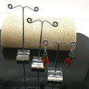 3pcs Earrings Necklace Jewelry Display Rack Metal Stand Organizer Holder