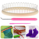 3 IN 1 Sock Knitting Weaving Loom Craft Crochet Kit Hat Sleeve Weaver Needle Set