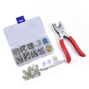 1Set Pliers Metal Prong Snap Buttons Clamps Press Rivets Poppers Sliders BuS Hn