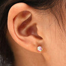 Lady Women Fashion Ball Ear Studs Stainless Steel Barbell Bar Earring Hot