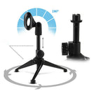 Table Microphone Tripod Stand Adjustable Metal DesktopMic Clamp Clip Holder
