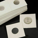 35mm 50x Cardboard 2x2 Coin Holder Mylar Flips Cent - Dollar 7 + Storage Si Z2Y1
