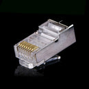 100pcs Crystal 8Pin RJ45 Modular Plugs Head Ethernet Cable Connector Adapter