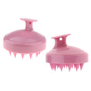 2x Manual Handheld Silicone Scalp Massage Scrubber Brush For Deep Cleaning