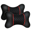 2Pcs New Pu Leather Car Seat Head Neck Rest Cushion Pad Headrest Pillow J9Q7
