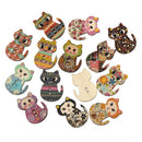 100PCs Natural Wooden Buttons Cute Cat Shape Decorative Sewing Buttons 2 Ho G1L3
