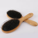 Comb Portable Hair Brush Massage Styling Tool Boar Bristle Wood Handle Durable