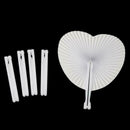 5 PCS Romantic Heart Shape Wedding Anniversary Hand Held Folding Paper Fan  Q7M1