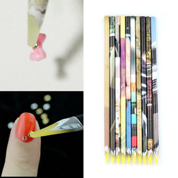 Gem Crystal Rhinestones Picker Pencil Nail Art Craft-Decor Tool Wax Colorful Pen