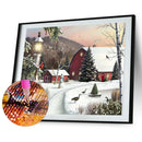 Snow 5D Full Square Drill Diamond Painting DIY Picture for Christmas Decor