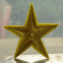 2x Golden STAR embroidered applique iron on patch badge motif DIY Sewing 5cmLJ