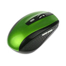 2.4GHz Wireless Optical Mouse USB 2.0 Receiver 6Button 1800dpi for PC Green
