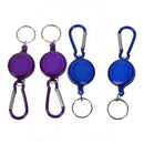 4 Pcs Badge Reel - Retractable Recoil Yoyo Ski Pass Id Card Holder Key Chai C8Q8