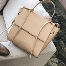 Women's Leather Tote Bag Fashion Shoulder Bag Belt Decoration Crossbody Bag
